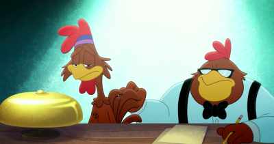 -(clucks)
-(dings) - Legend of the Three Caballeros