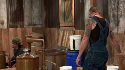 -[clunk]
-damn! You scare me every time
you throw something - Moonshiners: Master Distiller