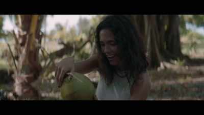 (coconut thudding)
(Cara grunting) - Castaways