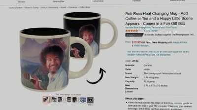 Coffee cups, - Bob Ross: Happy Accidents, Betrayal & Greed