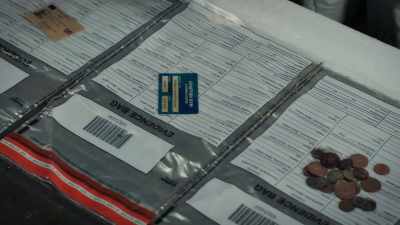 Coins, various denominations,
a gym membership card, - The Chelsea Detective