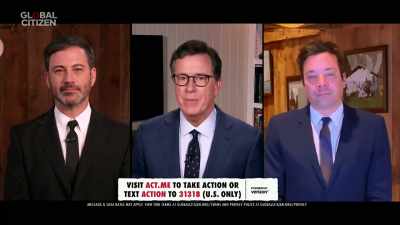 >> Colbert: WE'RE GOING TO CLOSE
OUT TONIGHT WITH A VERY SPECIAL - One World: Together at Home