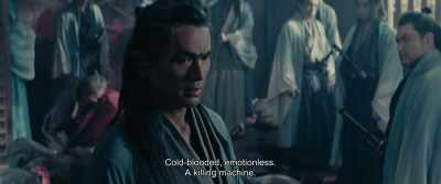 Cold-blooded, emotionless.
A killing machine. - Rurouni Kenshin: The Beginning