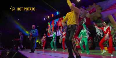 -Cold spaghetti, cold spaghetti
-Cold spaghetti, cold spaghetti - Hot Potato: The Story of The Wiggles
