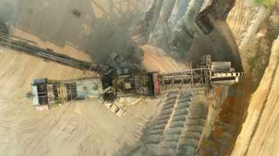 Colossal machines
chomp through the Earth's surface, - Europe From Above