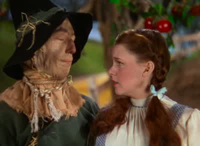 Come along DorothyYou don't want any of those apples HmmAre you hinting my apples aren't what they ought to beOh no It's just that she doesn't like little green wormsOh youI'll show you how to get applesOh OhHooray I guess that did it Help yourself - The Wizard of Oz