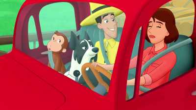 - Come back here, you!
(dramatic music) - Curious George: Go West, Go Wild