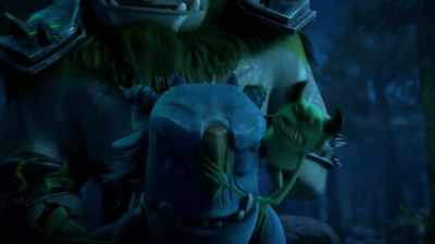 -Come back with him, you detestable swine!
[snarls] - Wizards: Tales of Arcadia