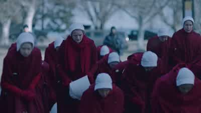Come forward, please. - The Handmaid's Tale