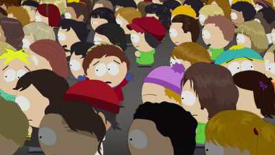 -Come in and-- Ah!
-I was here-- - South Park (Not Suitable for Children)