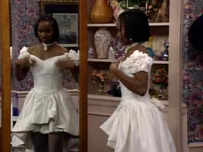 Come in.
Just trying on my wedding dress. - The Fresh Prince of Bel-Air