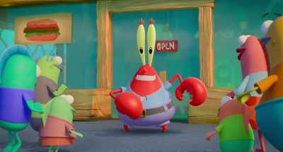 ♪ Come in the Krusty Krab
And get your patty snack on ♪ - Plankton: The Movie