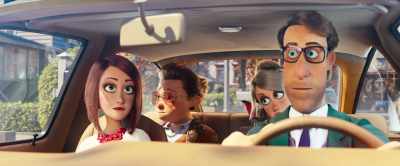 Come on, dad, we're late.
What are we waiting for? - Monster Family 2