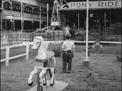 Come on.  Give me
a hand with this pony. - Little Fugitive