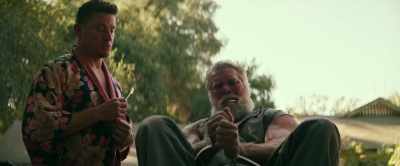 -Come on.
-[Gus] Whose damn dog - Dog