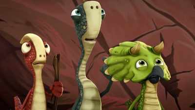 Come on, guys! Let's go watch the show! - Gigantosaurus