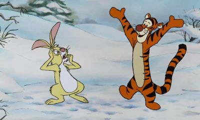 Come on Rabbit Let's you and me bounce - The Many Adventures of Winnie the Pooh