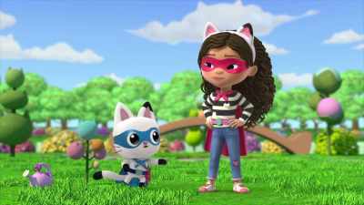 Come on, Super Gabby.
We have cookies to save. - Gabby's Dollhouse