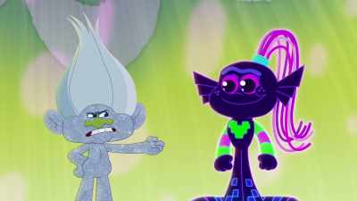 Come on, Synth,
let's show this door who's buds! - Trolls: TrollsTopia