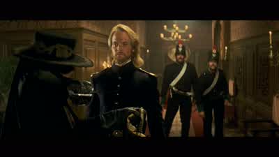 Come. Stop. Face the window. Now, bend down and touch your toes. Bend over! Would you excuse me, cap - The Mask of Zorro