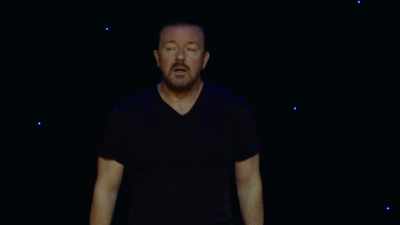 "Comedian in hot water." - Ricky Gervais: Humanity