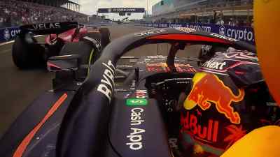 [commentator 1] Max Verstappen
on the inside has got Charles Leclerc - Formula 1: Drive to Survive