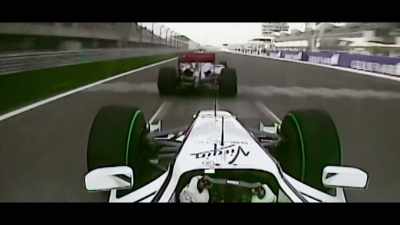 [commentator 2] There's Button and there's
Hamilton duelling down the pit straight. - Brawn: The Impossible Formula 1 Story