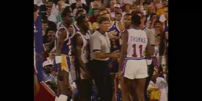 [commentator] And now we see
Magic Johnson getting an in-- - They Call Me Magic
