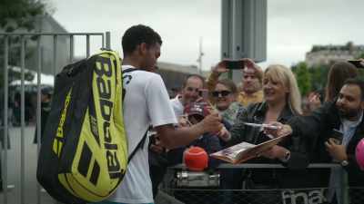 [commentator] Auger-Aliassime is probably
a little nervous, don't you think? - Break Point