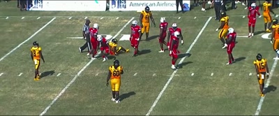 [commentator] Cash Foley quickly came
down thanks to Isaiah Bolden. - Coach Prime