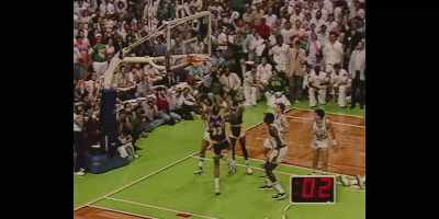 [commentator] Five seconds left.
Magic Johnson… a hook shot at 12. Yes! - They Call Me Magic