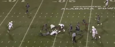 [commentator] Here's Eagiln 30, 25
getting down to the 20 yard line - Coach Prime