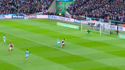 [commentator] Here's one for Aubemayang
to chase and he kicks it into his stride - All or Nothing: Manchester City