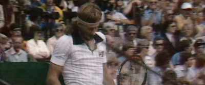 COMMENTATOR:
He's terribly intimidating to play - McEnroe