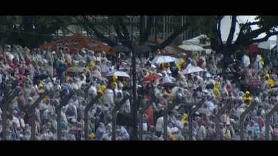 [commentator]
Interlagos is currently being lashed - Brawn: The Impossible Formula 1 Story