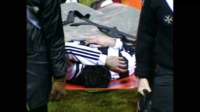 [commentator] It does look
as if he may be playing
no further part in this game. - Fever Pitch: The Rise of the Premier League