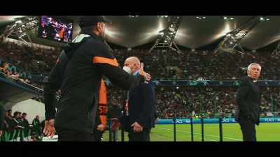 COMMENTATOR: It is matchday 4
in the UEFA Champions League, - Football Must Go On