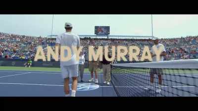 [commentator] Mardy Fish and Andy Murray
getting ready to play on Center Court. - Untold: Breaking Point