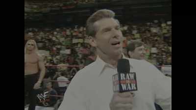 -[commentator] Revel in it, Mr. McMahon.
-I remember where I was... - Mr. McMahon
