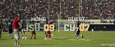 [commentator] Three field goals accounted
for all the Jackson State scoring - Coach Prime