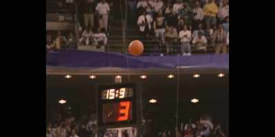 [commentator]
Three-pointer. Is it? It is! All right! - They Call Me Magic