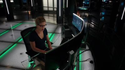 [Communicator beeps] - Arrow