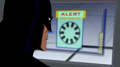 COMPUTER VOICE:
Perimeter breach. Potential intruder alert. - Justice League: Crisis on Two Earths