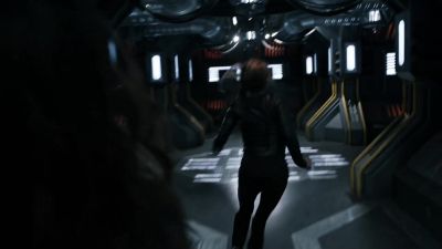 Computerized voice:
Airlock sealed. - The 100