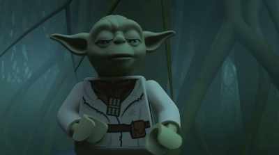 -Concentrate, young Skywalker.
-(BEEPING) - LEGO Star Wars Holiday Special