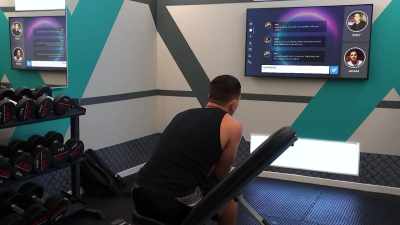 "Confession: I'm workin' out
right now as we speak. - The Circle