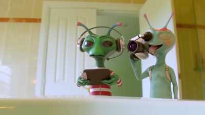 [confounded babbling] - Alien TV