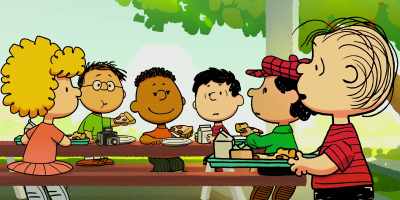 Congratulations on getting more pizza
for the school, Franklin. - Snoopy Presents: One-of-a-Kind Marcie