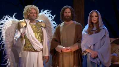 Construction paper
covered in glitter and glue. - Nate Bargatze's Nashville Christmas