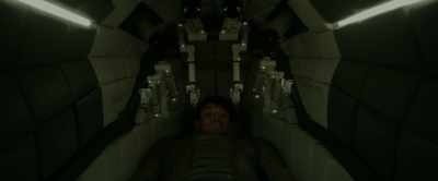 Continue to remain calm as your
emergency launch suit is built. - Distant
